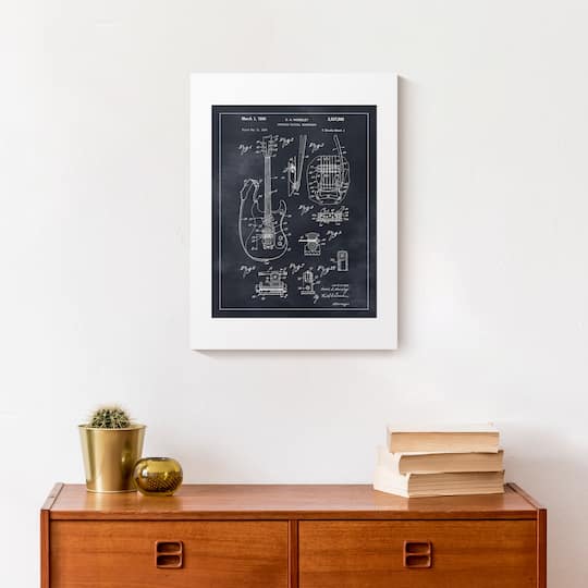 Guitar Patent 12" x 16" Canvas Wall Art